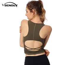 Высокое качество спортивный жилет женщин йога жилет для пробежек Женщины спинки Спортивное нижнее белье с груди площадку