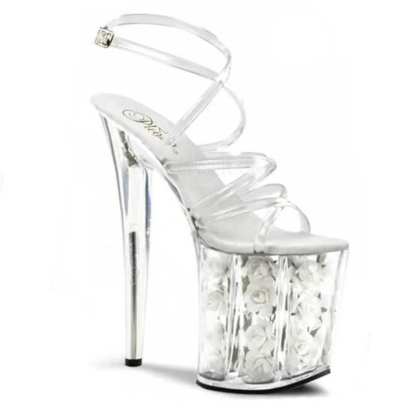 princess 20 centimeters high heel sandals, pole dancing shoes, interest temptation crystal high-heeled Dance Shoes