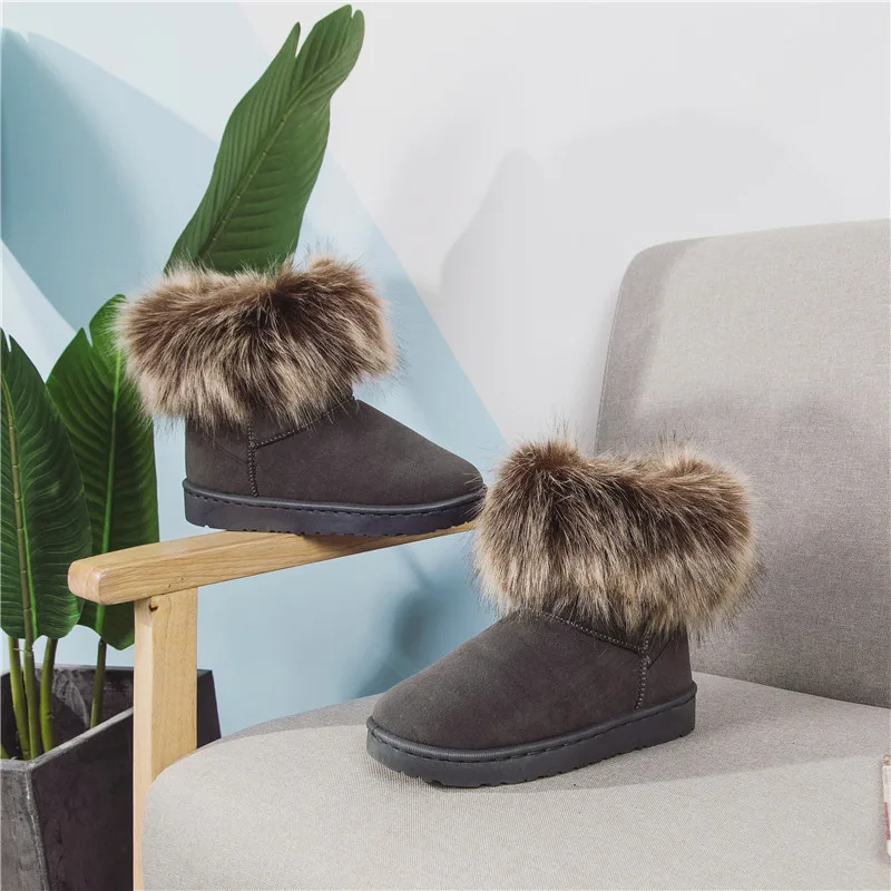 

Winter Boot Fur Women Fashion Plush Shoes High Top New Sneakers Tenis Feminino Trend Casual Female Shoes Woman School Snow Boots