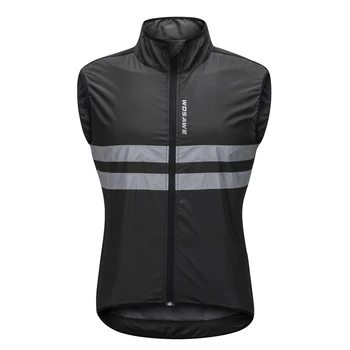 

WOSAWE Reflective Safety Vest Waterproof High Visibility Jackets Sleeveless Jacket Cycling men women's reflective jacket