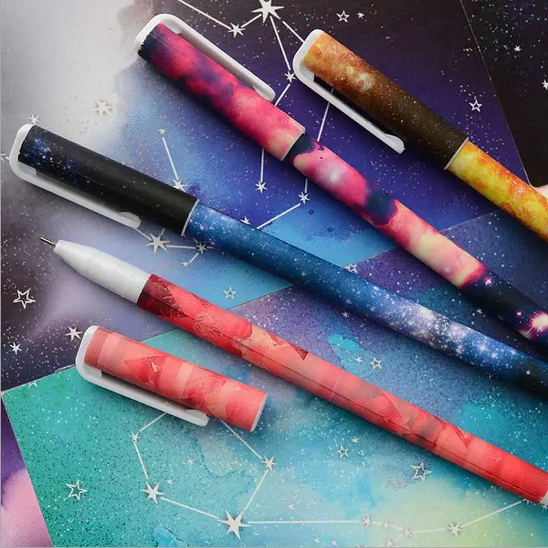 10 Pcs/Color Gel Pen Unicorn Flamingo Animal Starry Sky Flower Kawaii Pens Cute Korean Stationery Painting School Supplies