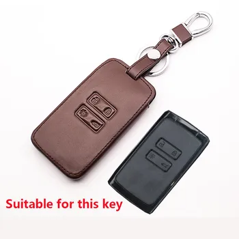 

car key case cover for Renault car leather protect shell duster protection box smart 4 buttons key 2016 2017 car key Car wallet