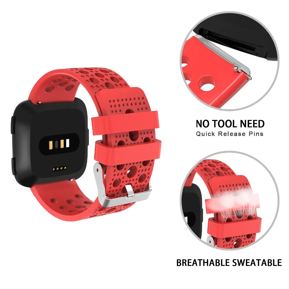 3 цвета SB для Fitbit Versa Bands ремешок спортивный материал умные часы маленькие большие