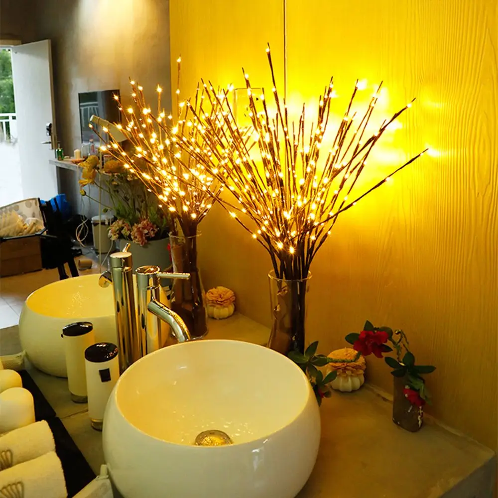 LED Lights Decoration Willow Branch Lamp with 20 Bulbs Decorative Light Wedding Home Bar Decor | Лампы и освещение