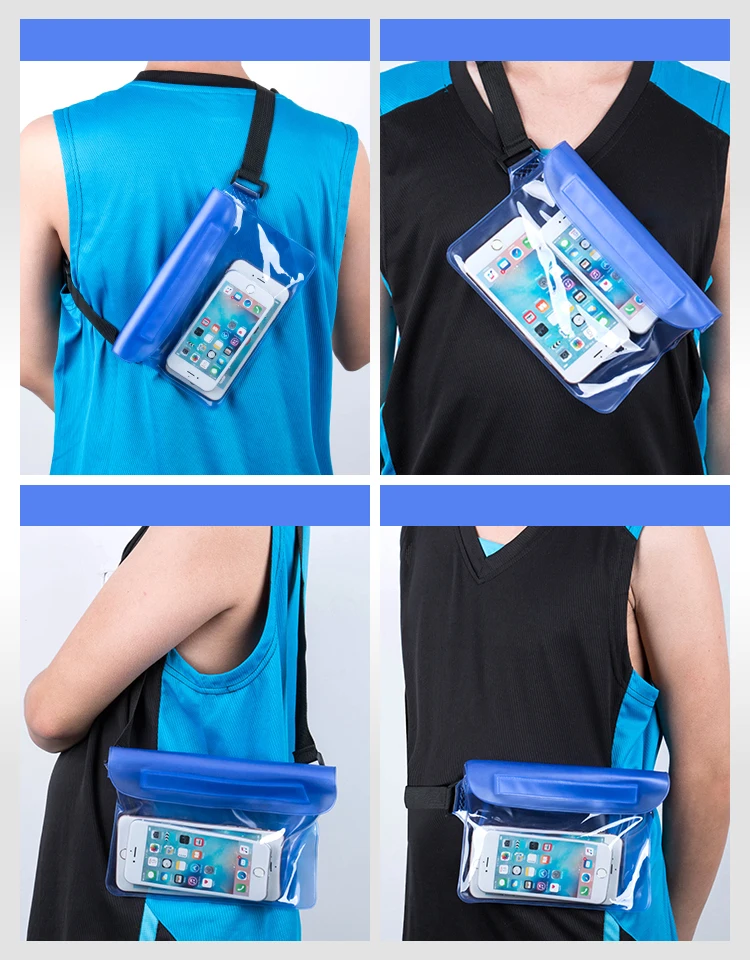 Waterproof Cell Phone Pouch Sports Waist Bag Swimming Drifting Pouch Dry Bag PVC Phone Cover Protective Bag Diving Accessories (13)