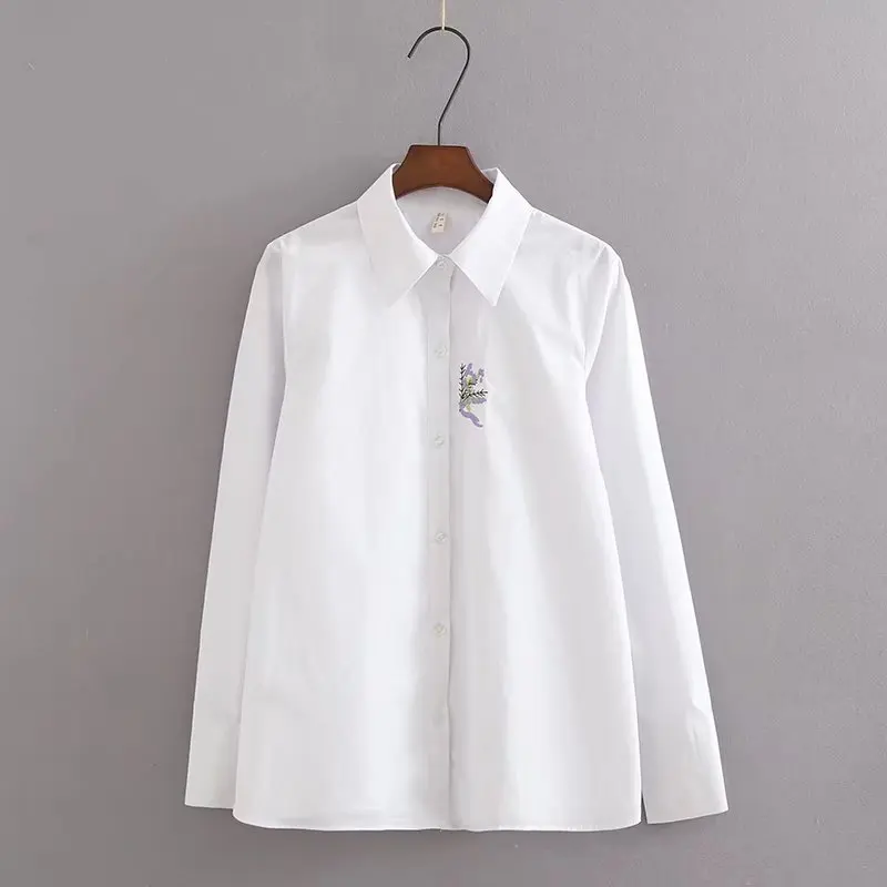 

TZE33-995 European and American fashion embroidered shirt