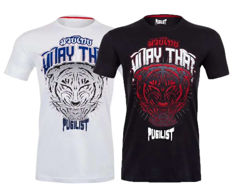 Футболка MMA Tiger с короткими рукавами Боевая футболка для занятий тайским боксом