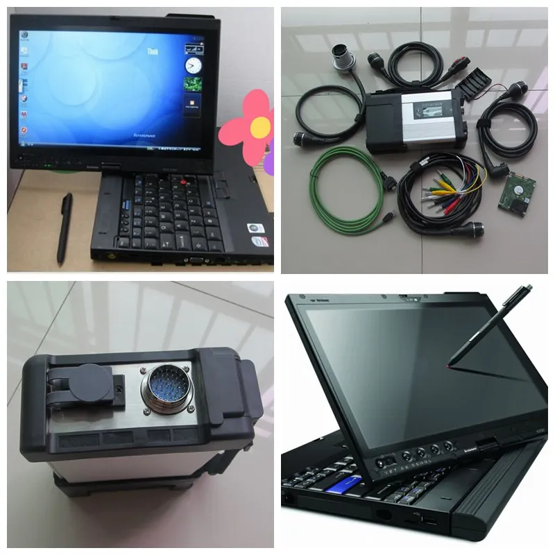  Super MB Star C5 SD conecta con ordenador portátil X200T diagnóstico de pantalla táctil con mb star