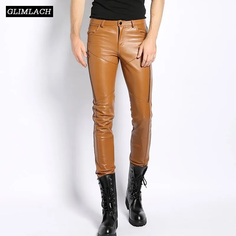 real leather pants mens