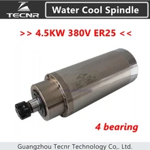 TECNR 4.5KW мотор шпинделя водяного охлаждения 380 В Диаметр 125 мм ER25 для фрезерного станка с ЧПУ GDZ-125-4.5