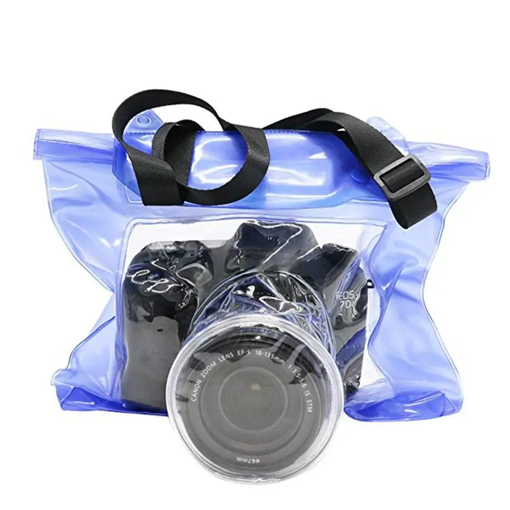 

Camera Shell Case Cover Transparent Waterproof Dust-proof Protective Bag with Shoulder Belt Strap Single Lens Reflex/SLR Cameras