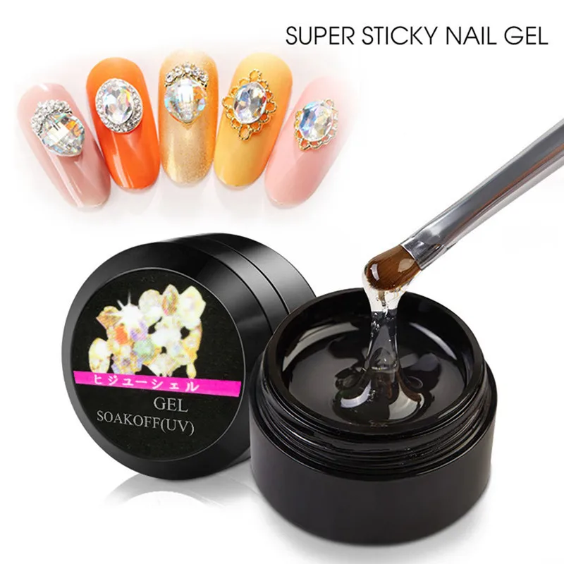 1pc UV Gel Nail Polish Glue Crystal Adhesives Transparent Clear Gel