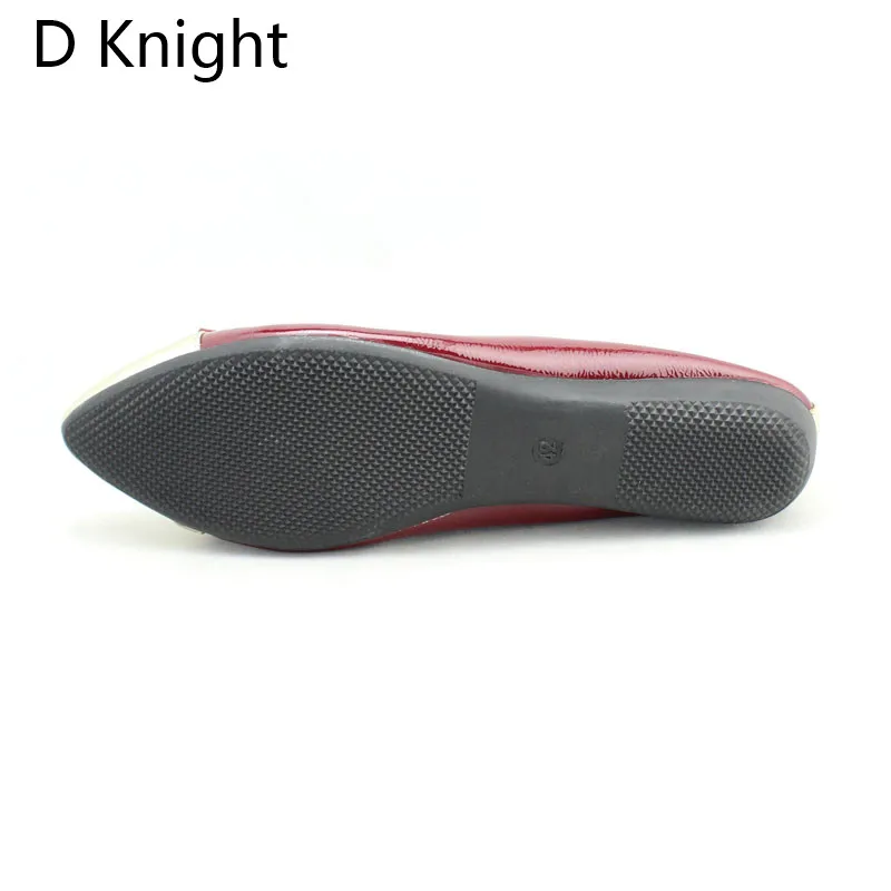 2018 Spring Autumn Shoes Woman Patent Cow Leather Flats Women Slip On Bowtie Women's Loafers Female Moccasins Shoe Large Size 43 (18)