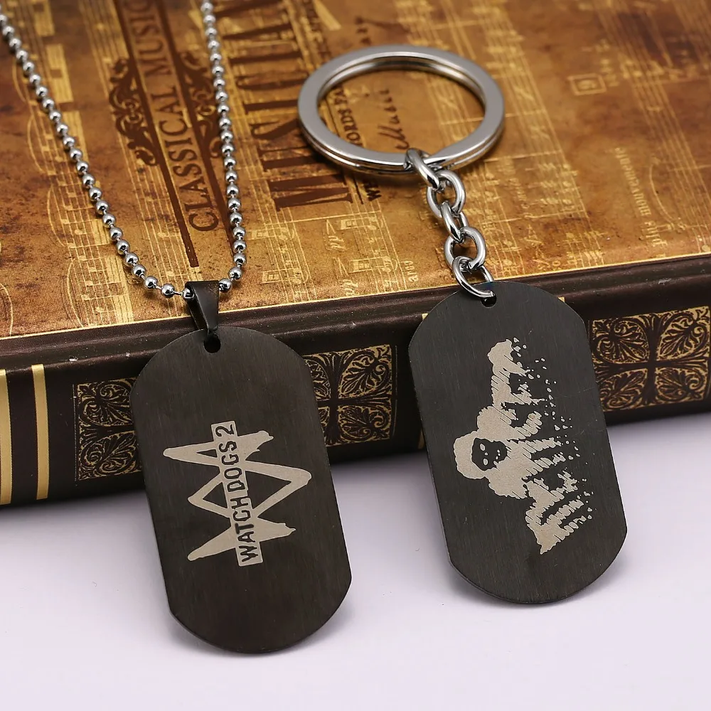 Games Series Dog Tag Necklace For Boys Best Friend Collar Beads Pendant