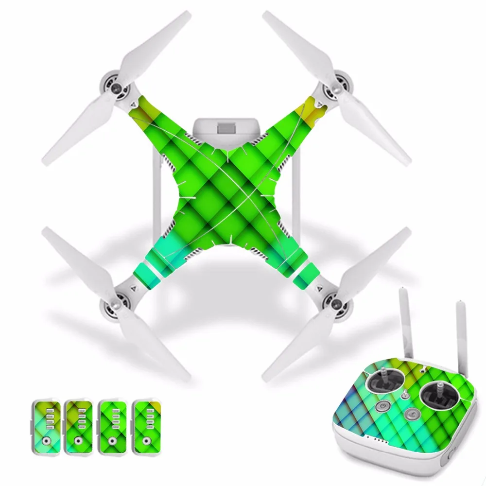 

[J30024] Waterproof PVC Decal Skin Sticker For DJI Phantom 3 Drone body protection film+remote Controller cover