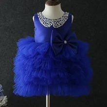 Европа и США, новинка, Лето-Осень-зима г., платье кружевное платье принцессы с цветочным рисунком для девочек Детская Свадебная юбка-пачка с бантом