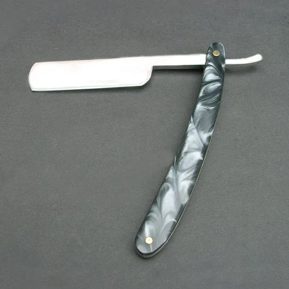 Carbon Steel Straight Blade Barber Shaving Safety Razor Folding Knife Shaver