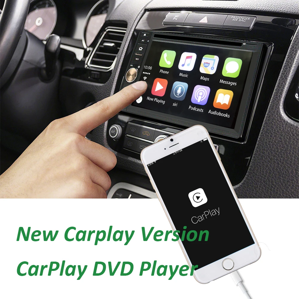 Buy Carplay Car DVD CD MP3 WMA Player Car Stereo Radio Bluetooth Hands free