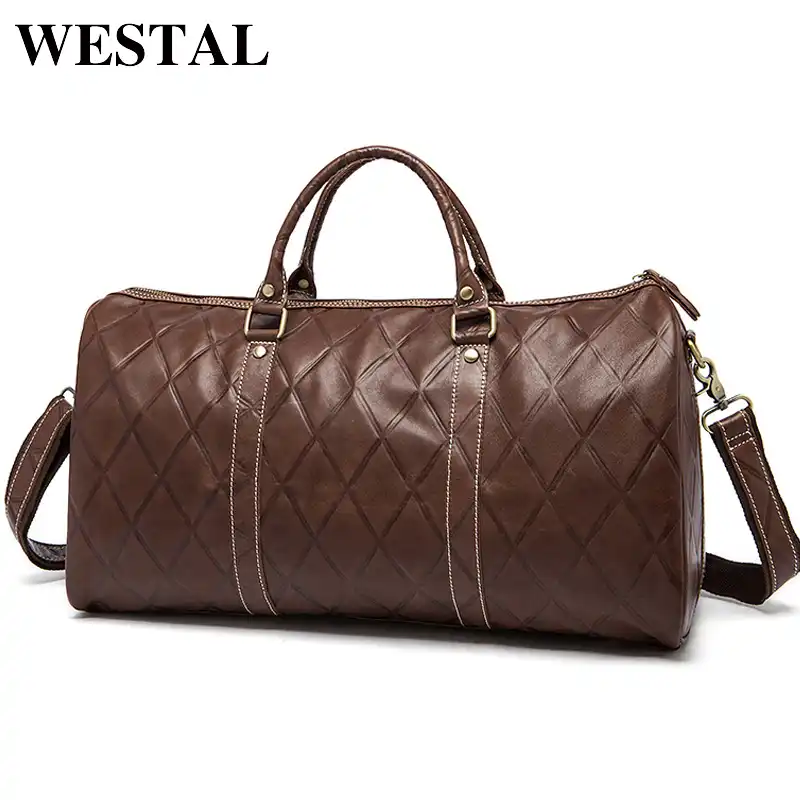 big leather duffle bag