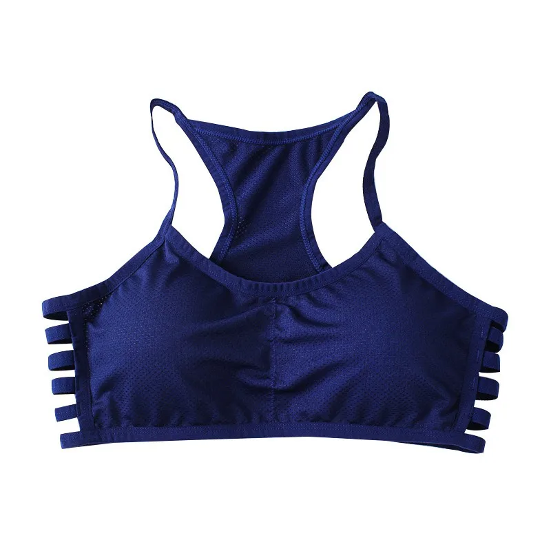 Women Cotton Stretch Athletic Vest Gym Fitness Sports No Rims 1/4 Cup Padded Colorful Plus Size Outdoor Summer Style Yoga Bra