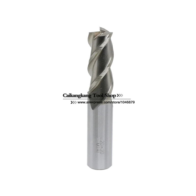

New 3 Flutes 20*20*50*110mm M2AI Dia 20mm End Mill Router Bit Milling Cutter Machine CNC Drill Tool Use For Cutting Aluminum