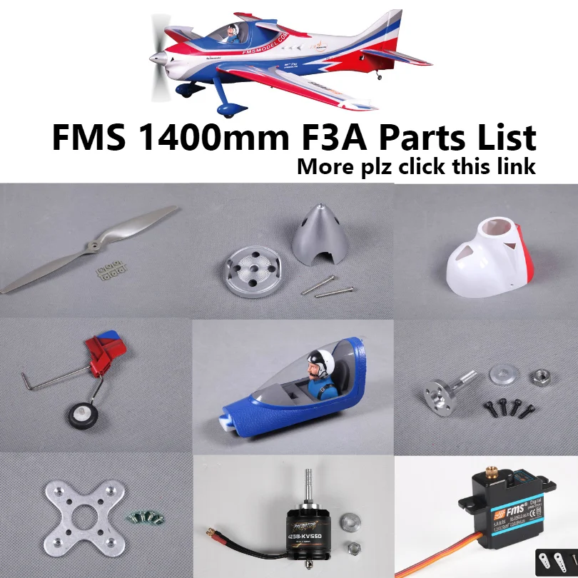 

FMS 1400mm 1.4m F3A Olympus Parts List Propeller Spinner Cowl Motor Shaft Mount Board Landing Gear ESC RC Airplane Model Plane