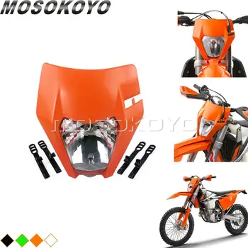 

Orange Dual Sport Motocross Headlight Dirt Bike Head Light for KTM EXC XC 300 500 250 690 2013-2017