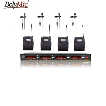 

Bolymic 4 Channels professional Condenser microphone lapel UHF Lavalier Microphone Wireless
