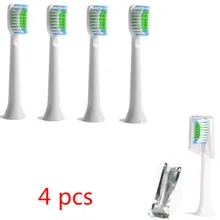 Vbatty 4 шт сменные насадки для зубных щеток Philips Sonicare, электрическая зубная щетка, гигиена, уход, чистая P-HX-6014, 1002