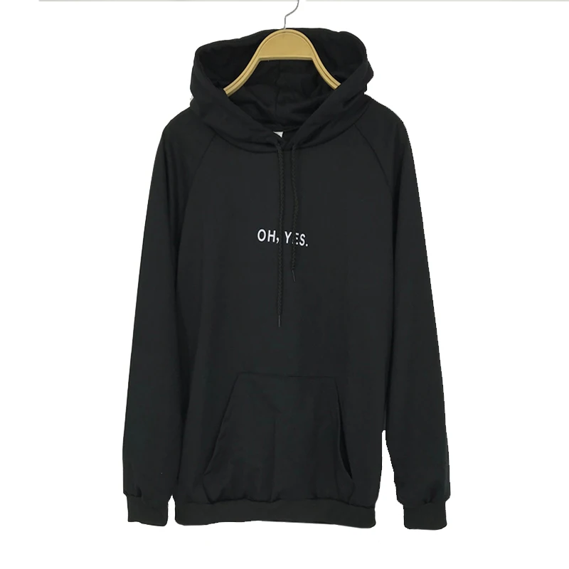 

YAN QING HUAN 2018 Spring Fashion Letter Print Harajuku Black Hoodie Girl Loose Women Hoodie Sweatshirt Women's Tops Casual Tops