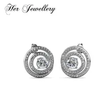 Swarovski Men Earring And Get Free Shipping On Aliexpress Her Jewellery Hollow Earrings Stud Earring 2018 For Men Made With Crystals From Swarovski He0251