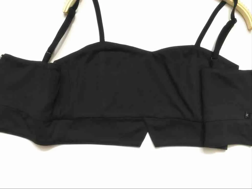 S~ L Bralet на бретелях женщин Cami Crop Топы женщин Harajuku топик-бюстье Корсет без косточек Топ