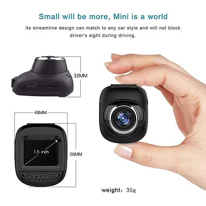 Dealcoo Мини Автомобильный dvr регистраторы Камера Wi Fi Новатэк 96658 Чип Full HD автомобиля