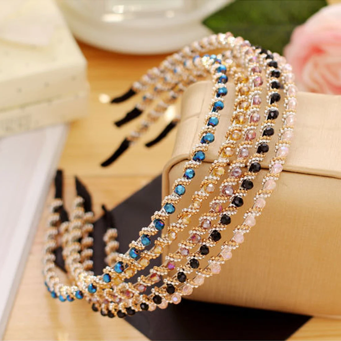 Fashion Crystal Rhinestone Hairband Headband Head Piece Hair Braider Styling Tools Accessories for Women Lady Girl Fashion Crystal Rhinestone Hairband Headband Head Piece Hair Braider Styling Tools Accessories for Women Lady Girl