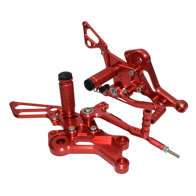 waase For Ducati Monster 696 795 796 1100 EVO Adjustable Rider Rearsets Rearset Footrest Foot Rest Pegs(Red