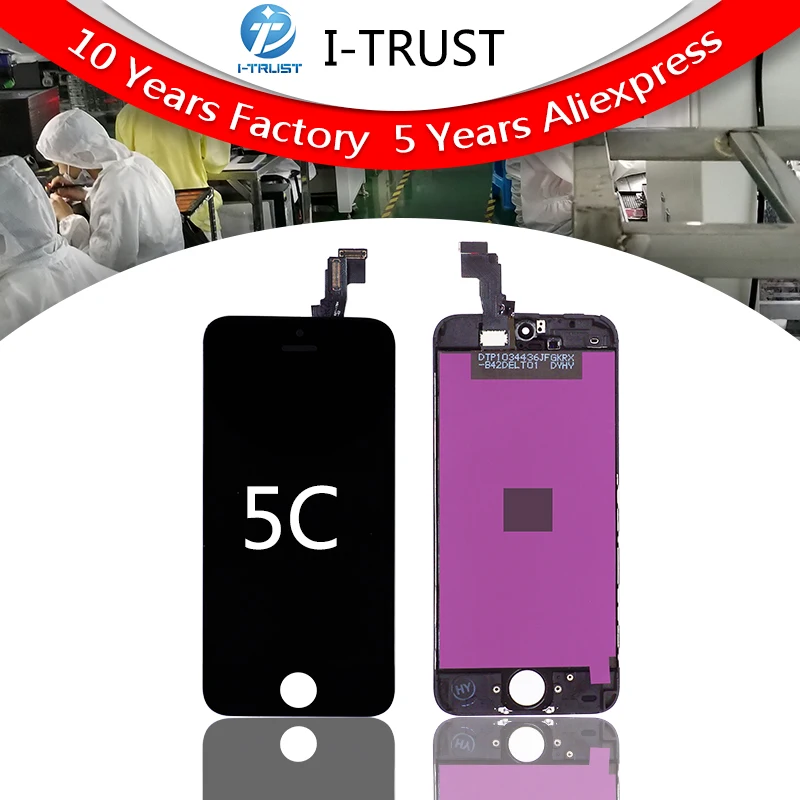 

Grade A+++quality Glass Touch Screen Digitizer & LCD Assembly Replacement For iPhone 5c & Free DHL 50 pcs lot