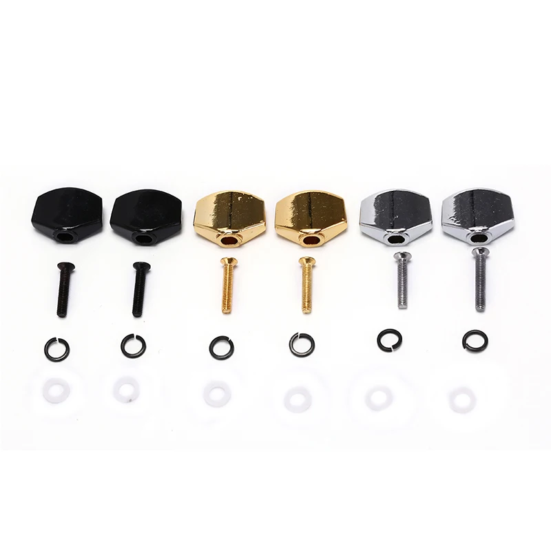 

2Pcs Replacement Buttons knobs Handle Small Oval Metal Guitar Tuning Pegs keys Tuners Machine Heads