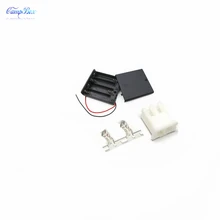 30 шт. 4xAA чехол для батареи держатель гнездо провода распределительные коробкиС проводами, переключателем и крышкой, XH 2,54 Header и Crimps