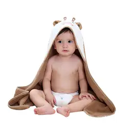 Детское полотенце с капюшоном одеяло милые животные лицо премиум с капюшоном детское полотенце для мальчика или девочки-корова одеяло