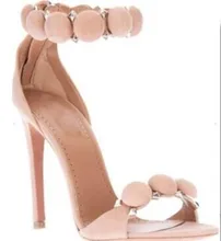 2016 Kim Kardashian High heel Sandals Suede T-Strap Woman Gladiator Sandals Sexy Summer Lady Party Shoes