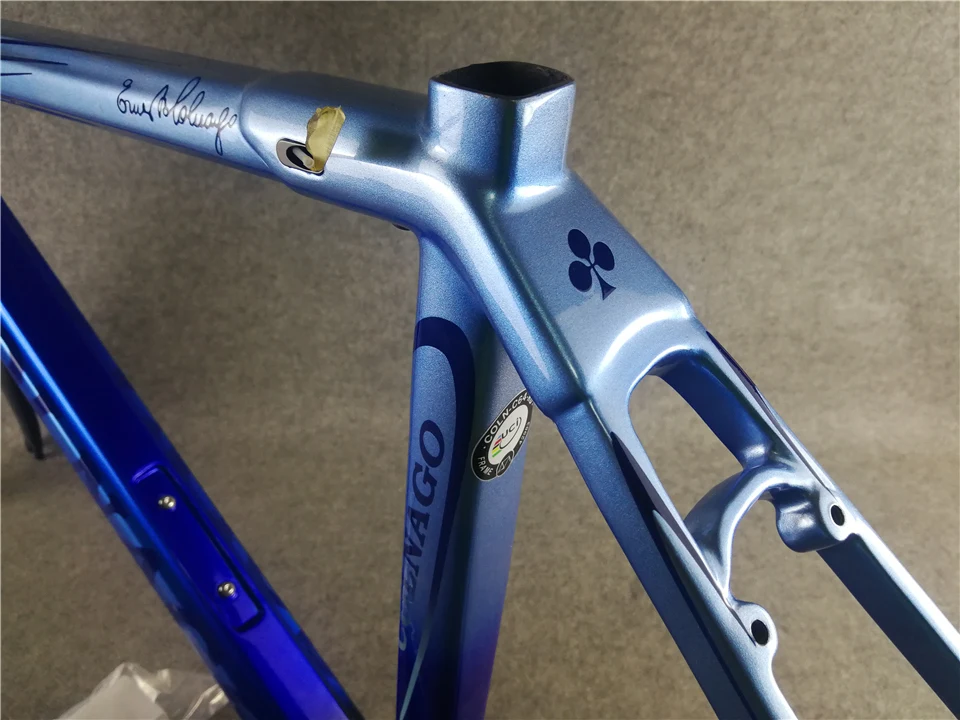 Colnago C64 art decor blue black glossy bike frame BB386