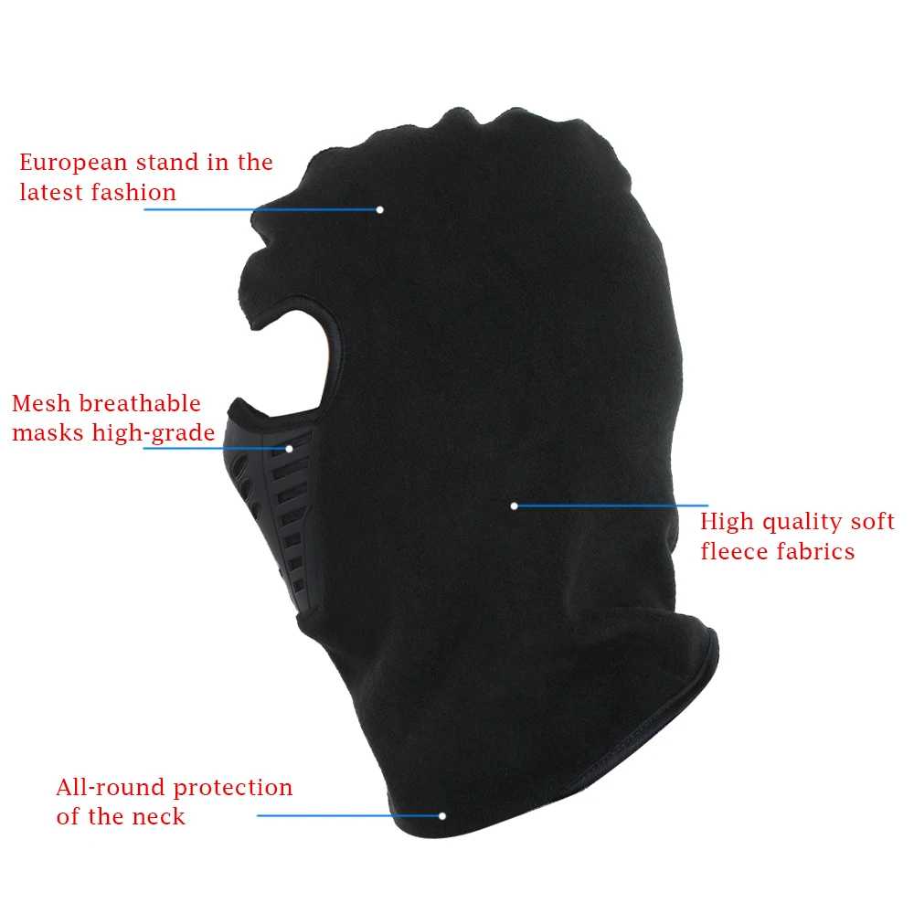 Новое поступление Зимний теплый непродуваемый маска для лица велосипедная Шапка капюшон-Балаклава сноуборд лыжная маска полярная флисовая шапка