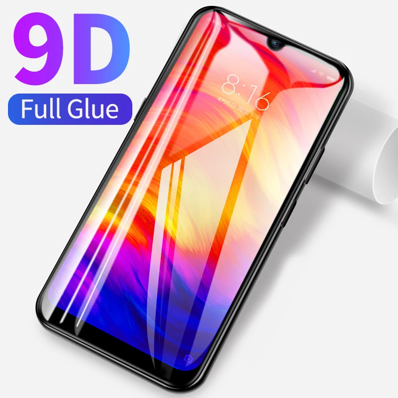 

9D for Xiaomi Mi 9 8 A1 A2 Lite Pocophone f1 MAX MIX 3 Redmi Note 7 6 5 Pro Full Glue Cover Tempered Glass Screen Protector Film