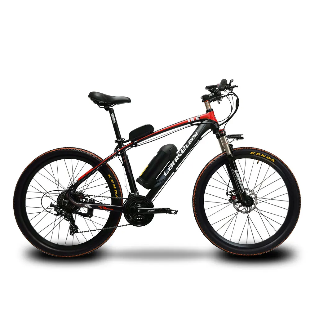 Excellent CyrusherT8 Mans Fast 21 Speeds Moutain Electric Bicycle 250Watt 48V 10AH Disc Brakes 19KG Mountain Ebike  17X26Inch 0