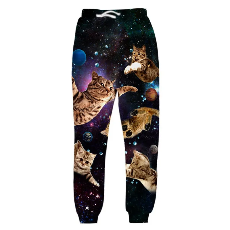 

Fashion Joggers 2019 Brand 3D Trousers Pizza Cat Funny Printed Men Women Unisex Casual Sweatpants Trousers Dropship