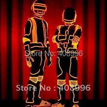 Костюм с подсветкой EL wire набор роботов для DJ/DS/костюм со светящейся надписью, электрические костюмы, одежда «электроник»