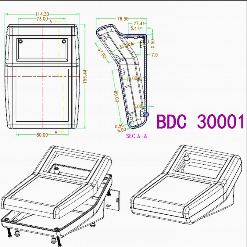 156*114*79 мм ABS пластиковый корпус для электронных проектов корпус DIY распределительный блок управления Выход коробка химическое тестирование корпус инструмента