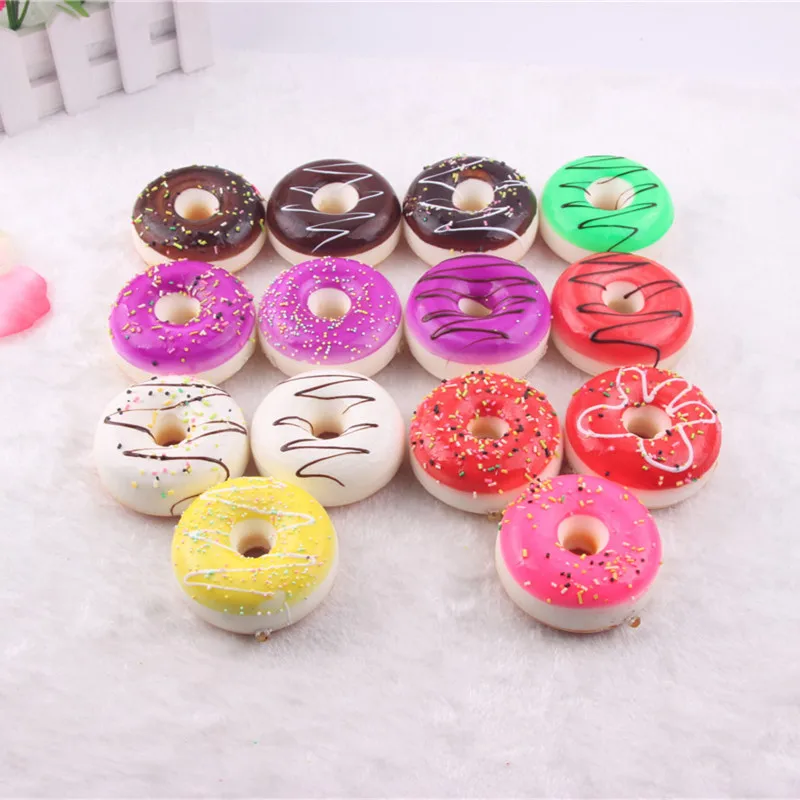 

Artificial Fake Bread Donuts Keychain Doughnuts Toys Simulation Model Ornaments Cake Bakery Room Home Decoration Craft Gifts