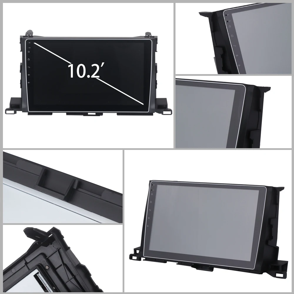 Excellent Android 9.0 stereo Head Unit for Toyota Highlander 2015 2016 Permanent radio navi GPS Radio headunit wifi free map Head Device 15