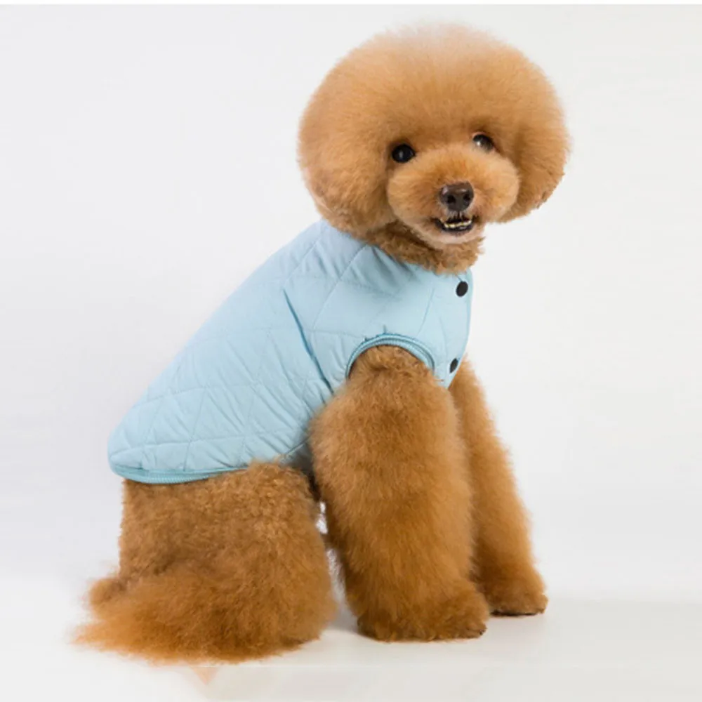 Transer Dog jacket Pet Clothes Cotton Blend Fashion Winter Sweater Jackets Lovely Clothing Costume 18 Dec4 - Цвет: Синий